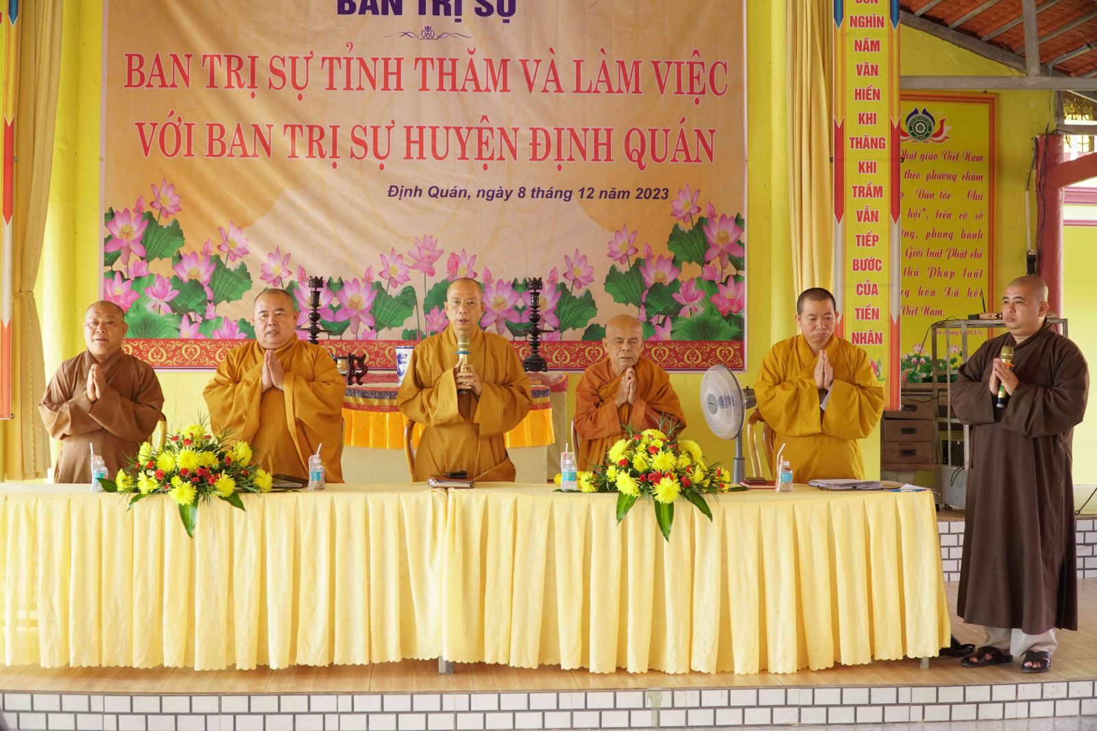Đồng Nai: Ban Trị sự GHPGVN tỉnh đến thăm và làm việc cùng Ban Trị sự Phật giáo huyện Định Quán