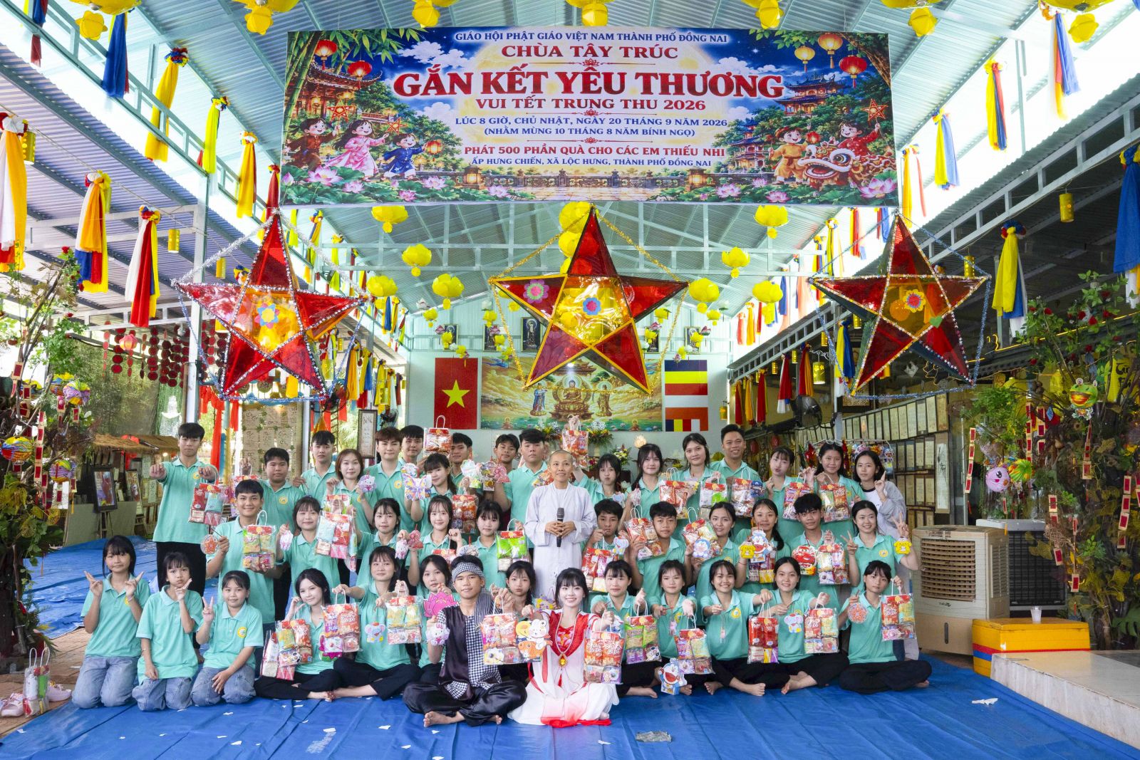 TP. Đồng Nai: Chùa Tây Trúc, ấp Hưng Chiến tổ chức Ngày hội Trăng Rằm, trao tặng 500 phần quà đến thiếu nhi