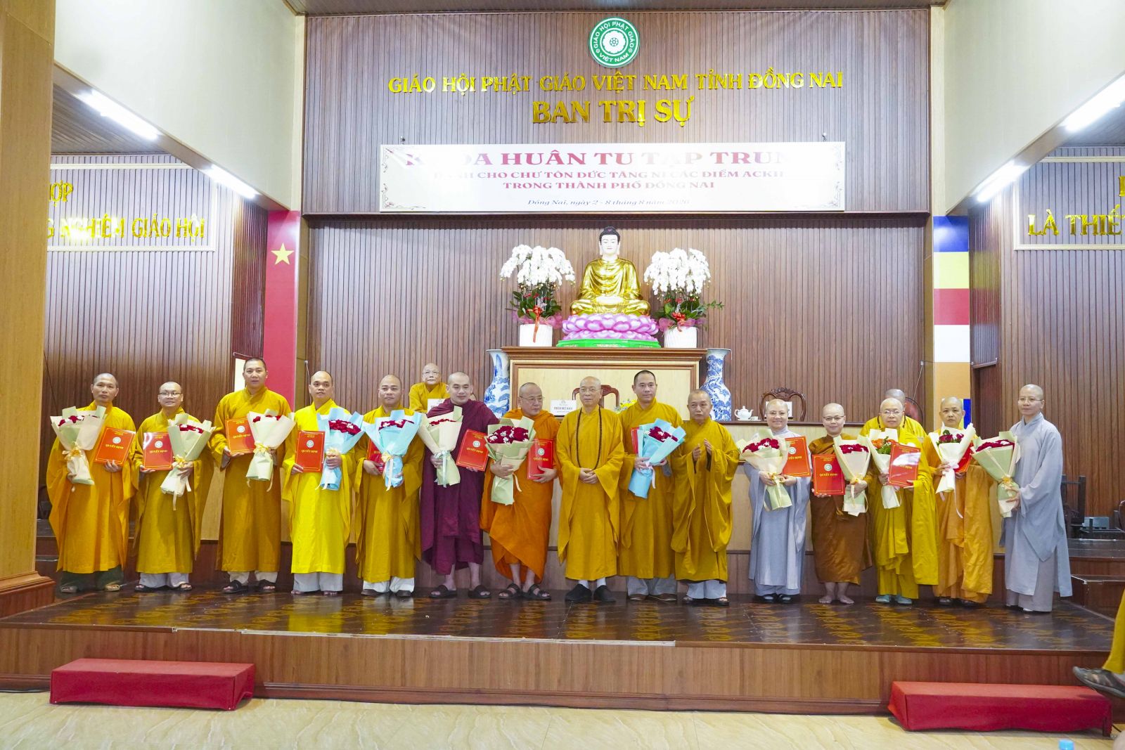 TP. Đồng Nai: Bế mạc Khóa Huân tu An cư Kiết hạ PL. 2570, kiện toàn nhân sự Ban Đại diện Khu vực I, III