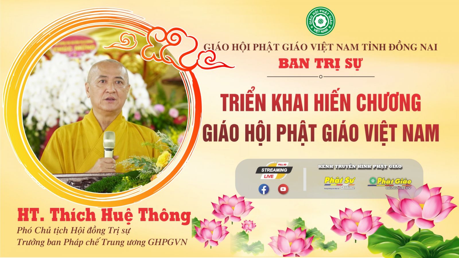 [Video] HT. Thích Huệ Thông - Phó Chủ tịch HĐTS, Trưởng ban Pháp chế TƯ - Triển khai một số nội dung quan trọng của Hiến chương GHPGVN.